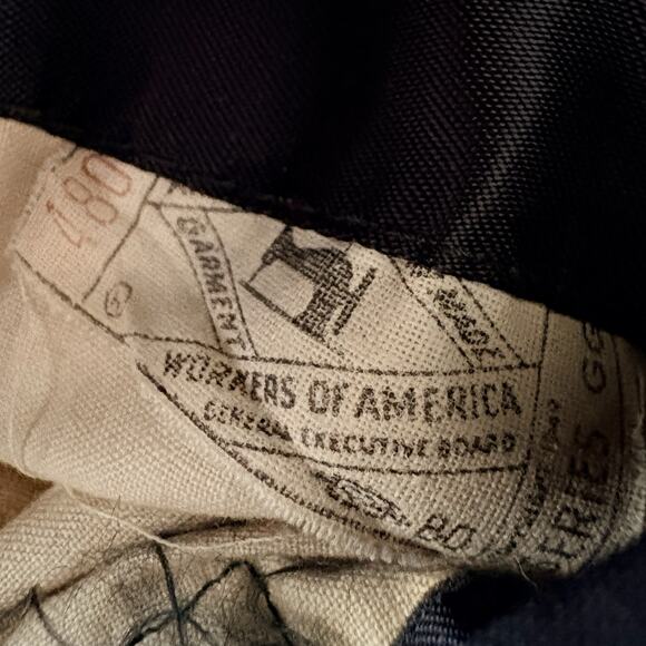 Abraham & Straus Royal Cashmere Men’s Long Overcoat Black Vintage Wool Cashmere - Picture 8 of 9